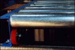 Rollerflo utilizes the hysteresis properties of the Palletflo wheel for flow control.