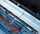Series TKV Conveyors are designed especially for handling such problem materials as:  Cement, Ore, Lime, Billets, Coils, Coke, Slag, Forging's, Steel Sheets, Scrap Metal, Hot Castings, Molds, Red Hot Sinter Agglomerate and Fines.
