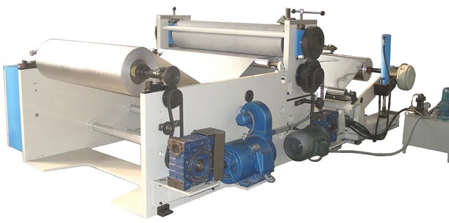 This machine is designed specifically to emboss heavy aluminum foil.