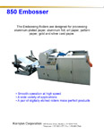 Brochure on embossing roller for aluminum foil and roll paper.