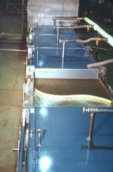 This view shows the paper entering the Process Tunnel at the top, and below is the Process Tunnel with one section of the top removed.