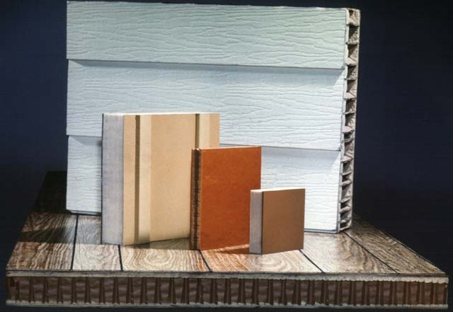 A variety of the types of foam board that have been products using Kornylak's Foamboarder.