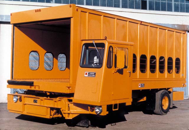 This is an example of the optional van body for a Karry-All cargo truck.